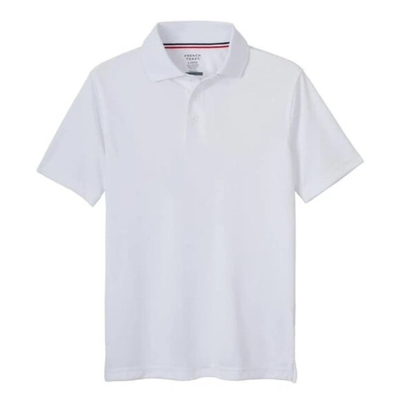 NEW 2 French Toast Navy & White Short-sleeves Mesh Polo Shirt XXL 18/20 - Picture 4 of 5